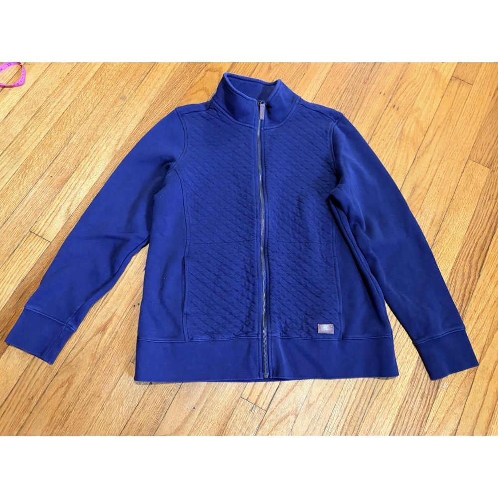 LL Bean Quilted Full Zip Sweater Jacket Women's Large